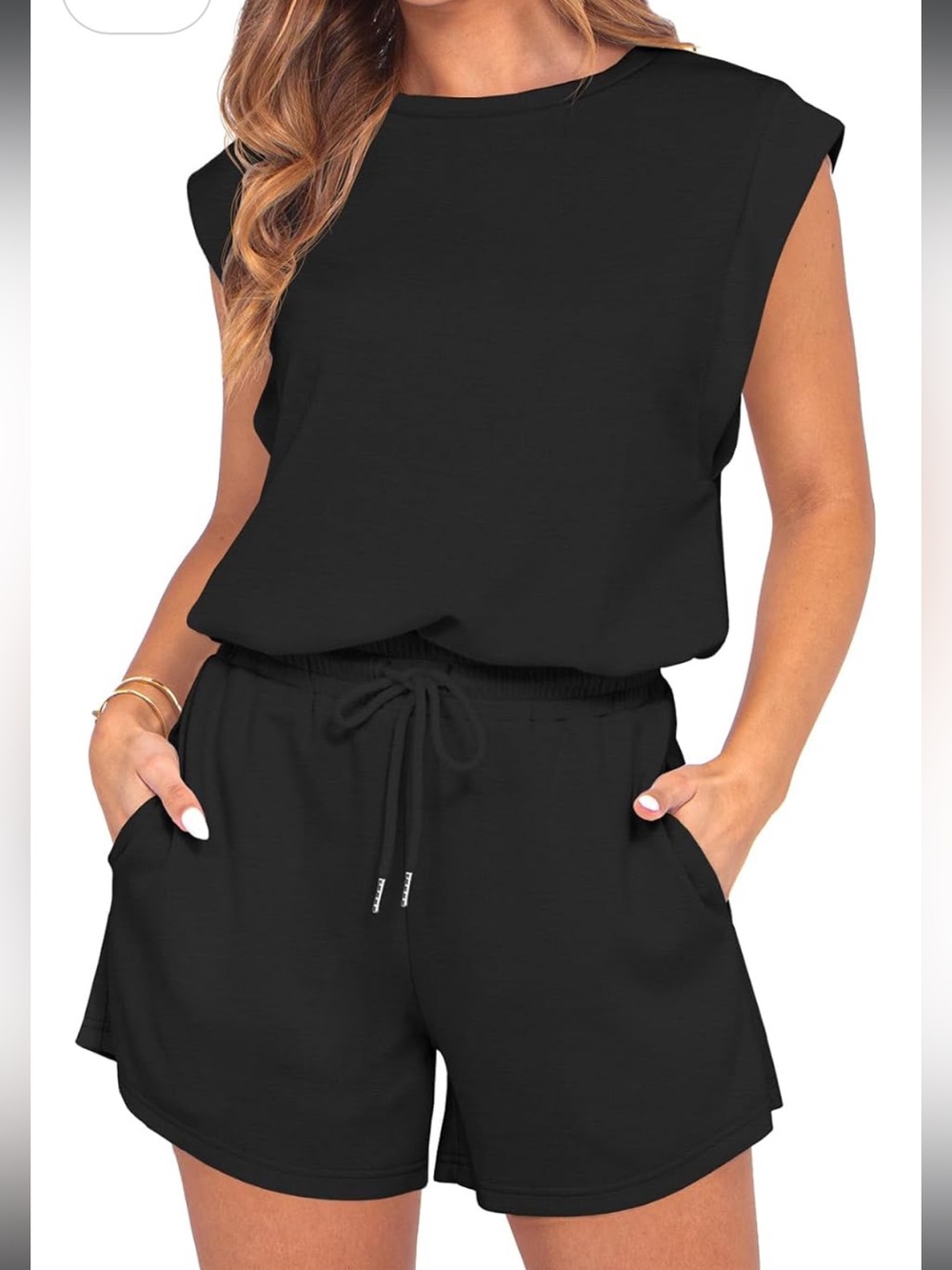 Grecerelle Loungewear Black Romper